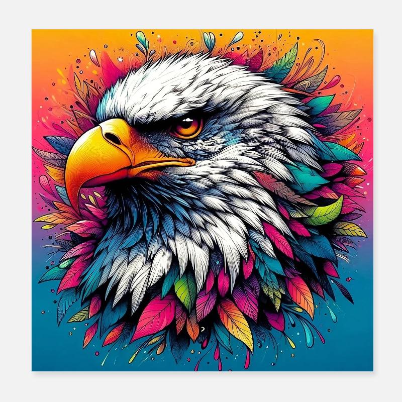 eagle Poster 8" x 8" (20x20 cm)