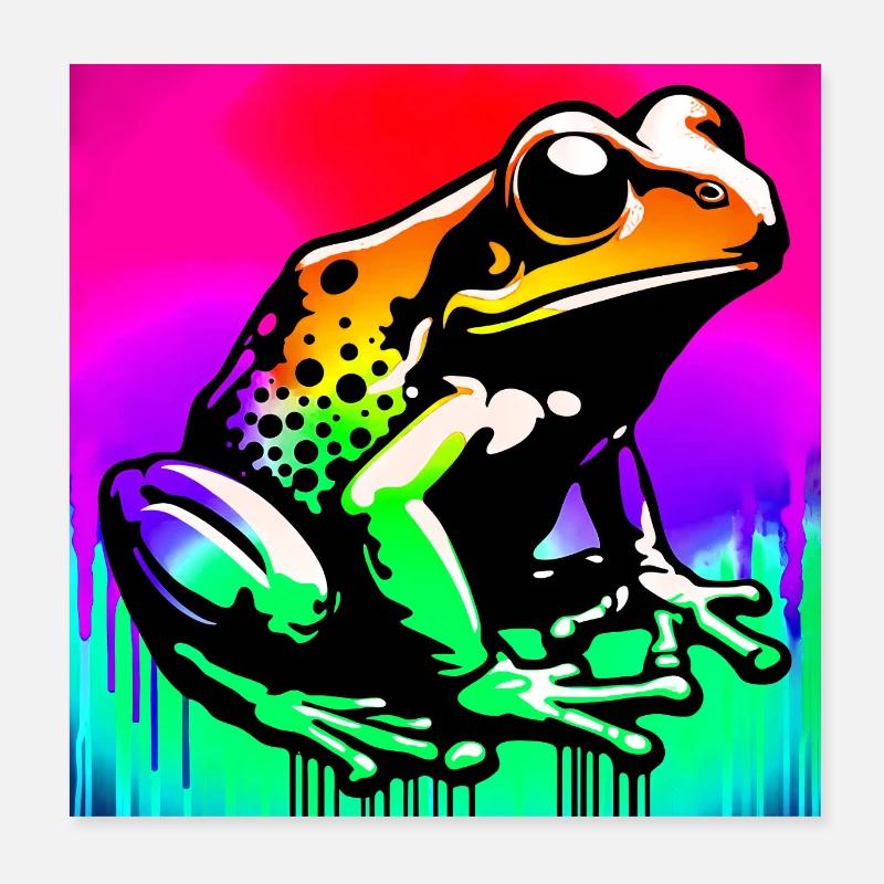 frog Poster 8" x 8" (20x20 cm)