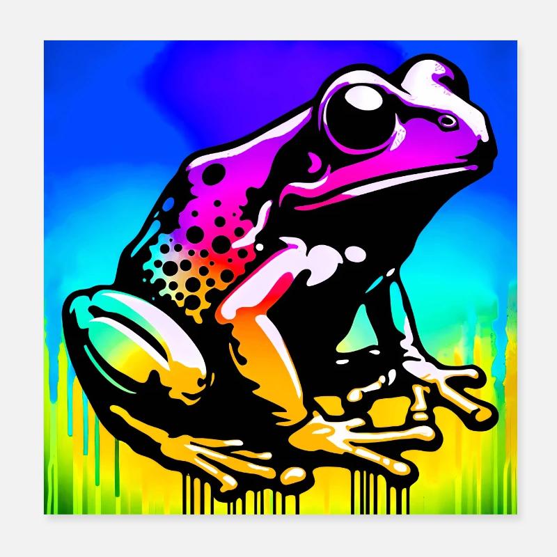 frog Poster 8" x 8" (20x20 cm)