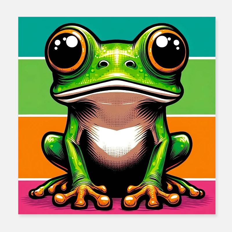 Frosch Poster 20x20 cm
