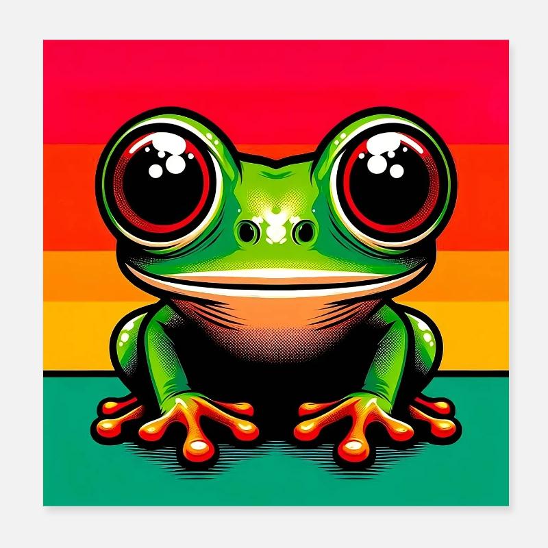 frog Poster 8" x 8" (20x20 cm)