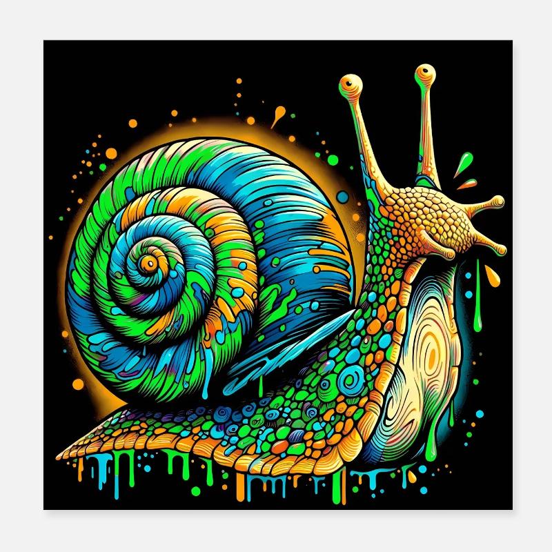 Escargot Poster 20 x 20 cm