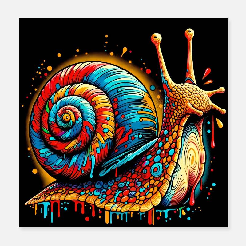 Escargot Poster 20 x 20 cm
