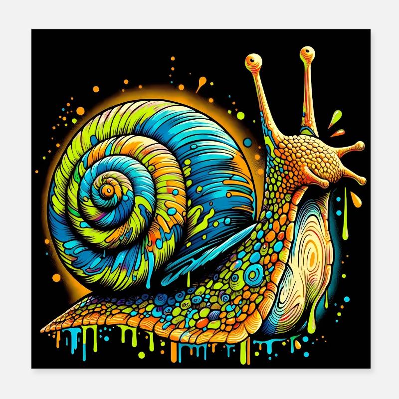 Escargot Poster 20 x 20 cm
