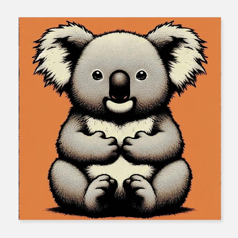 Koala Poster 20x20 cm