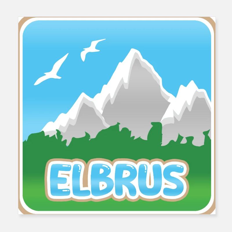 Berg Elbrus Poster 20x20 cm
