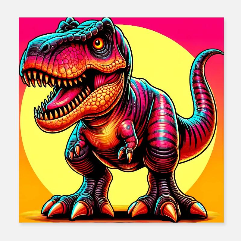 dinosaure Poster 20 x 20 cm