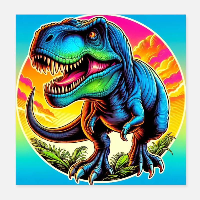 Dinosaurier Poster 20x20 cm