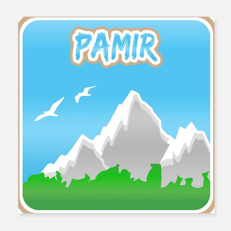 Mont Pamir Poster 20 x 20 cm