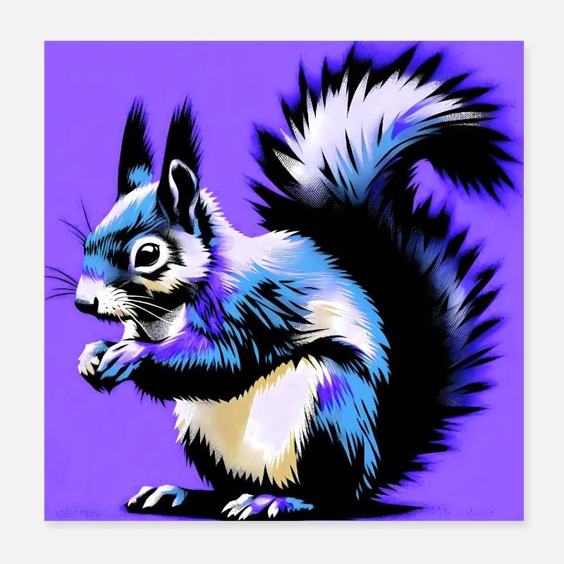 Eichhörnchen Poster 20x20 cm