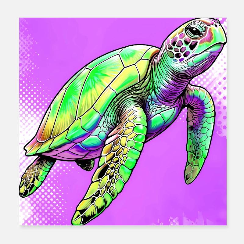 Schildkröte Poster 20x20 cm