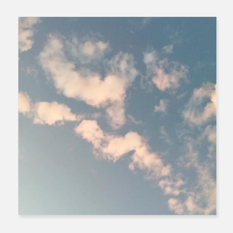 Nuages pastel Sky Zen Design Poster 20 x 20 cm