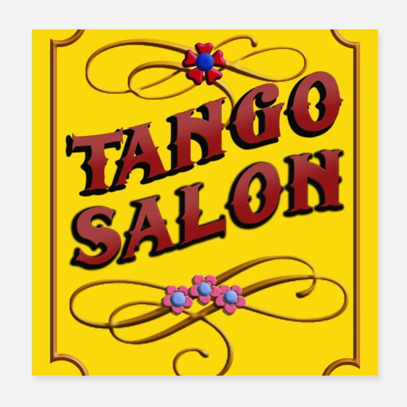 Tango Salon Poster 20x20 cm