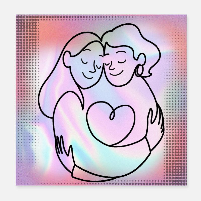 Lieblingsmensch-Mutter-Tochter-Schwester-Freundin Poster 20x20 cm