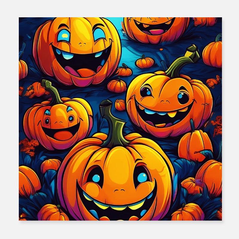 Pumpkin Poster 8" x 8" (20x20 cm)