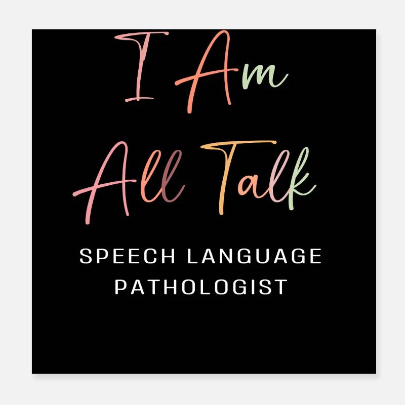 SLP Logopäde Sprachpathologe Poster 20x20 cm