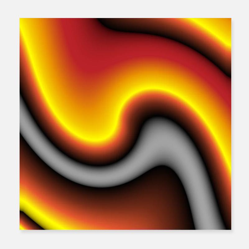 Lava-Welle Farbenspiel Poster 20x20 cm