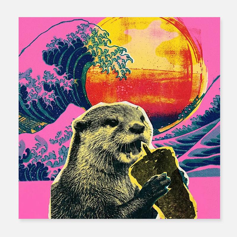 Doner Kebab Otter Poster 20 x 20 cm