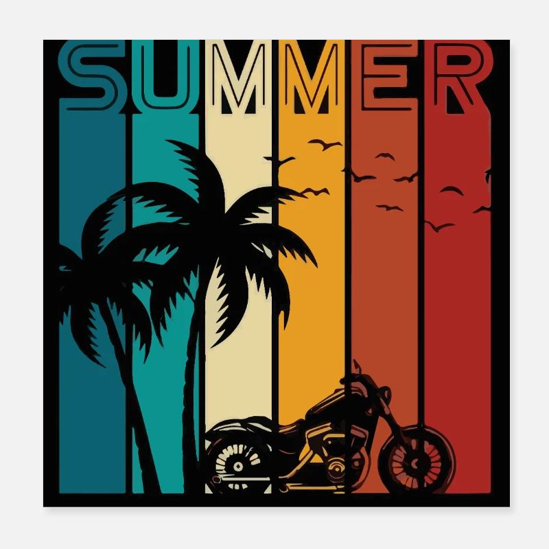 Sommer Poster 20x20 cm