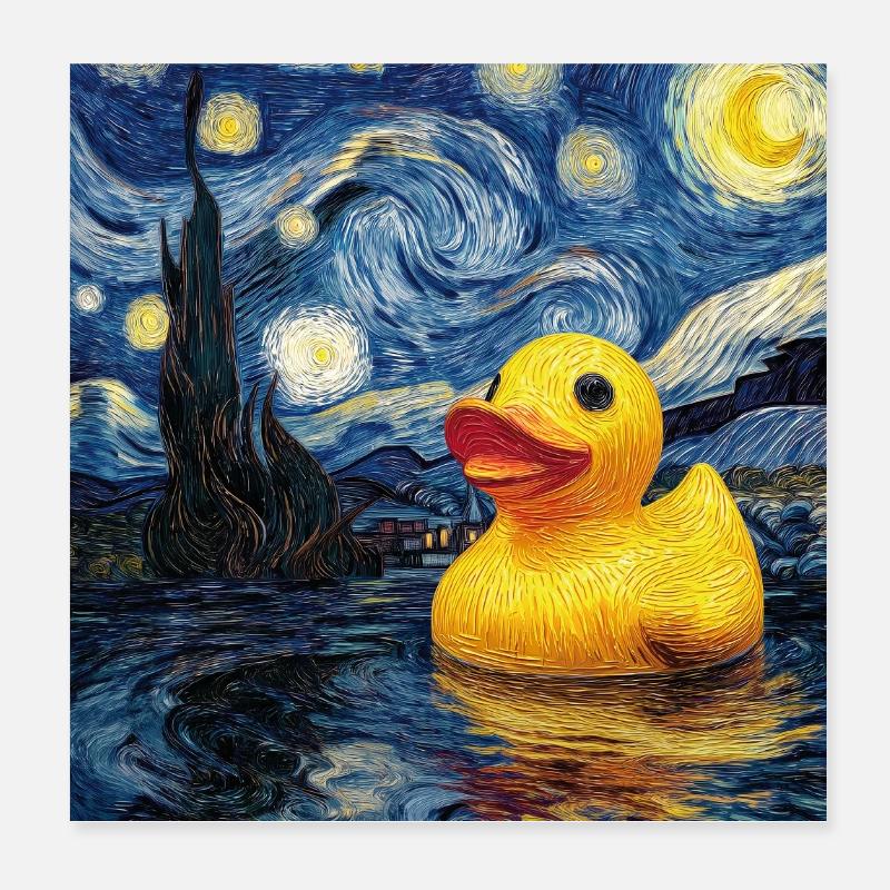 Rubber duck Poster 8" x 8" (20x20 cm)