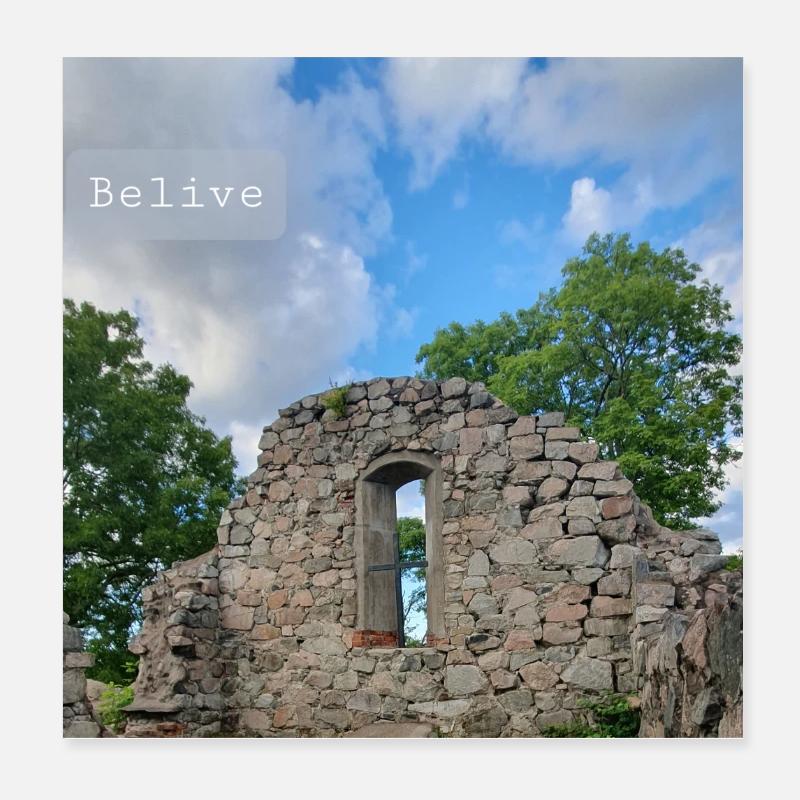 Crois-moi Poster 20 x 20 cm