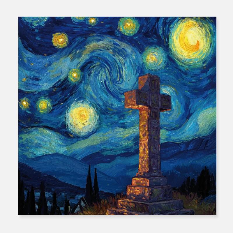 cross Poster 8" x 8" (20x20 cm)