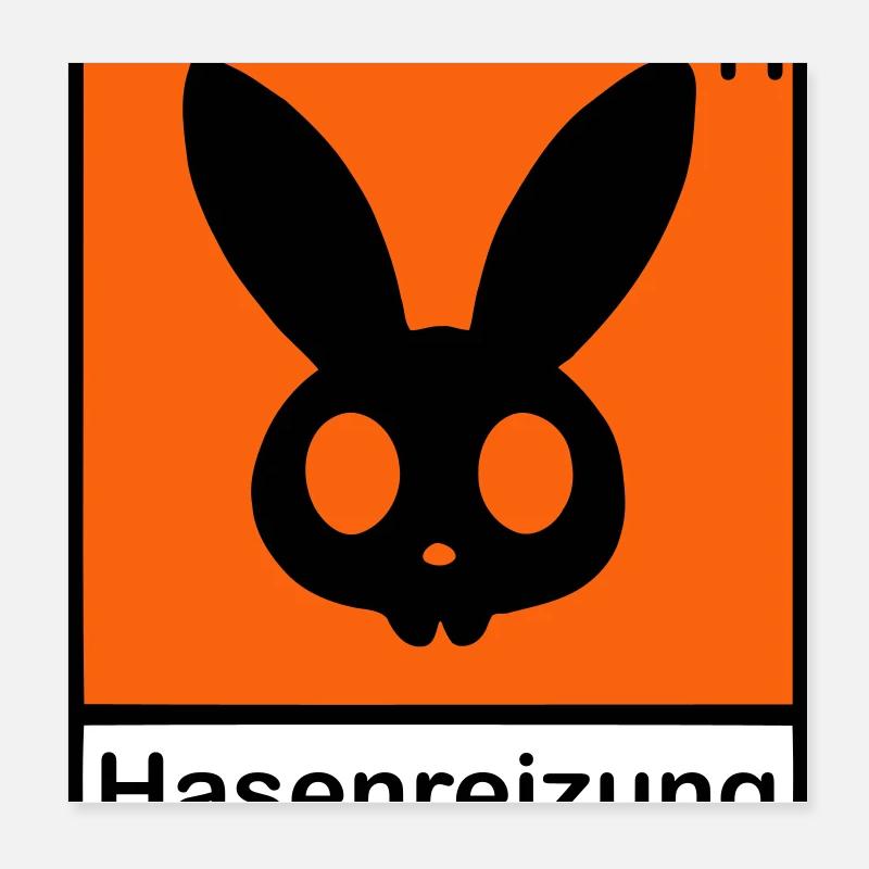 Hasenreizung Poster 20x20 cm