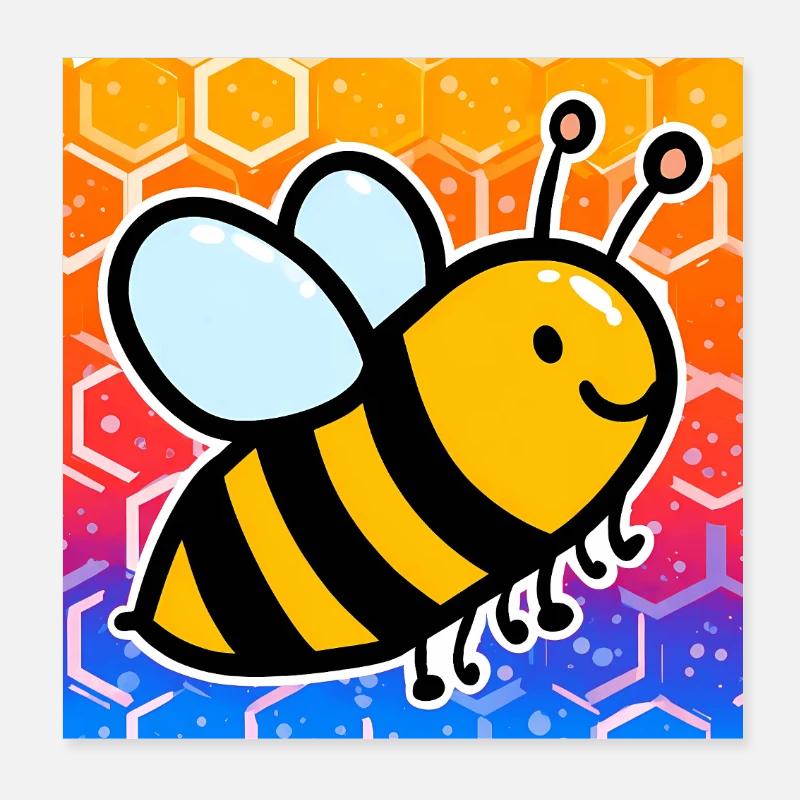 abeille Poster 20 x 20 cm