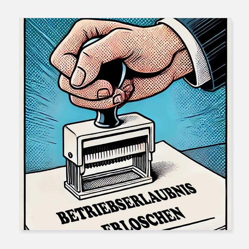 Licence d’exploitation expirée ! Pour les mordus de l’accord Poster 20 x 20 cm