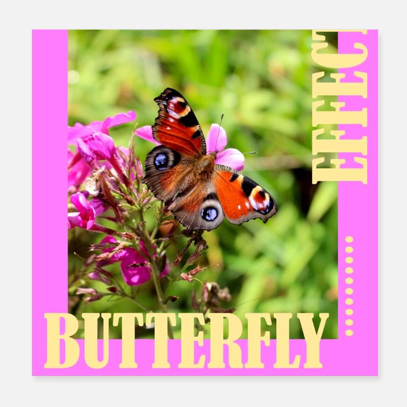 Butterfly Effect Photo Design Poster 8" x 8" (20x20 cm)