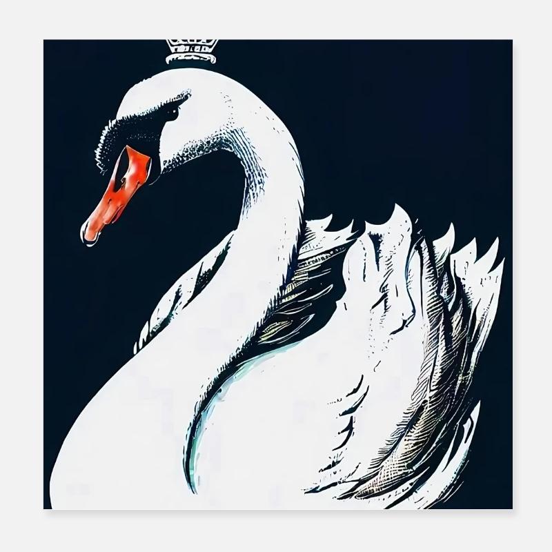 Cygne Poster 20 x 20 cm