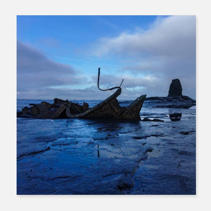 Shipwreck Poster 8" x 8" (20x20 cm)