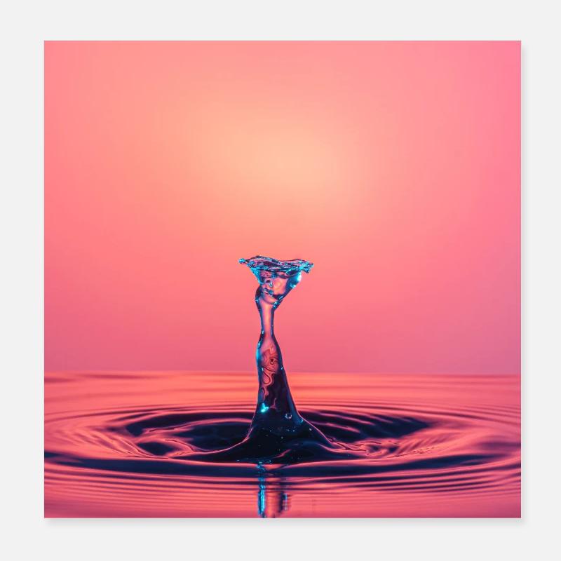 Éclaboussure abstraite liquide Poster 20 x 20 cm