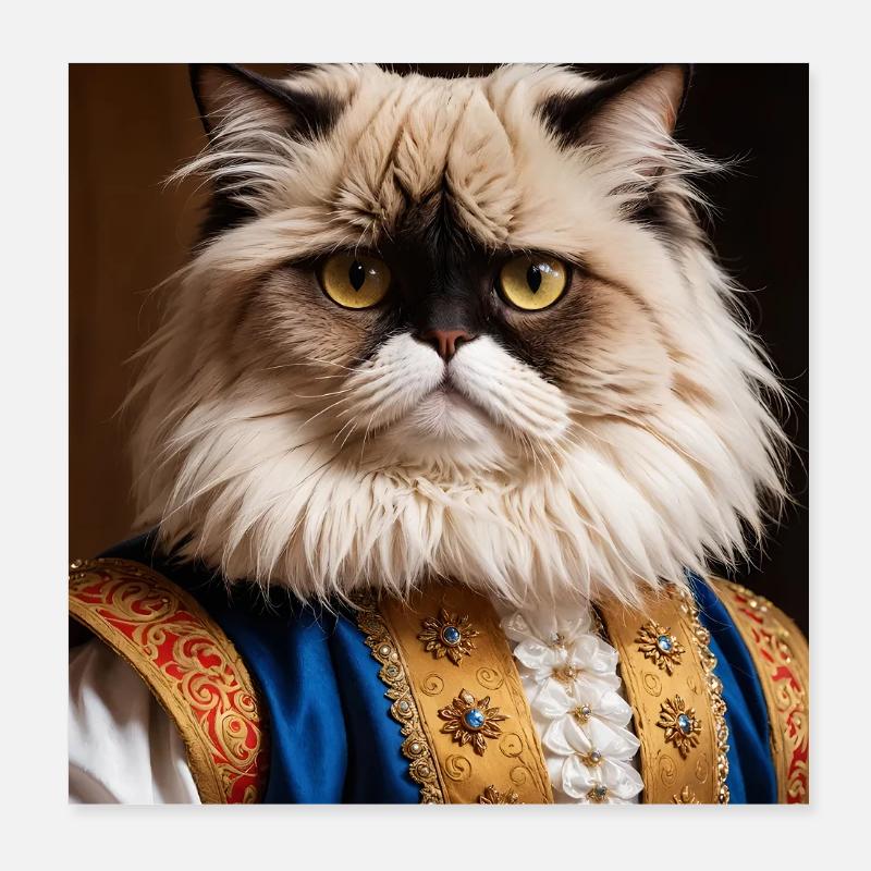Patte de velours royale – Le chat aristocrate Poster 20 x 20 cm