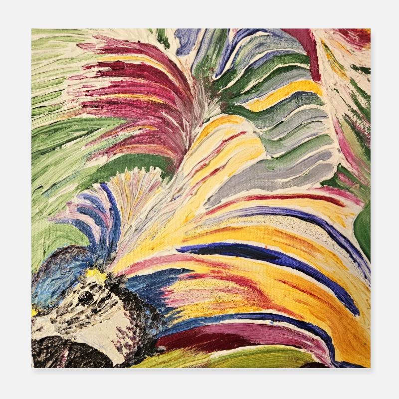 Parrot Poster 8" x 8" (20x20 cm)