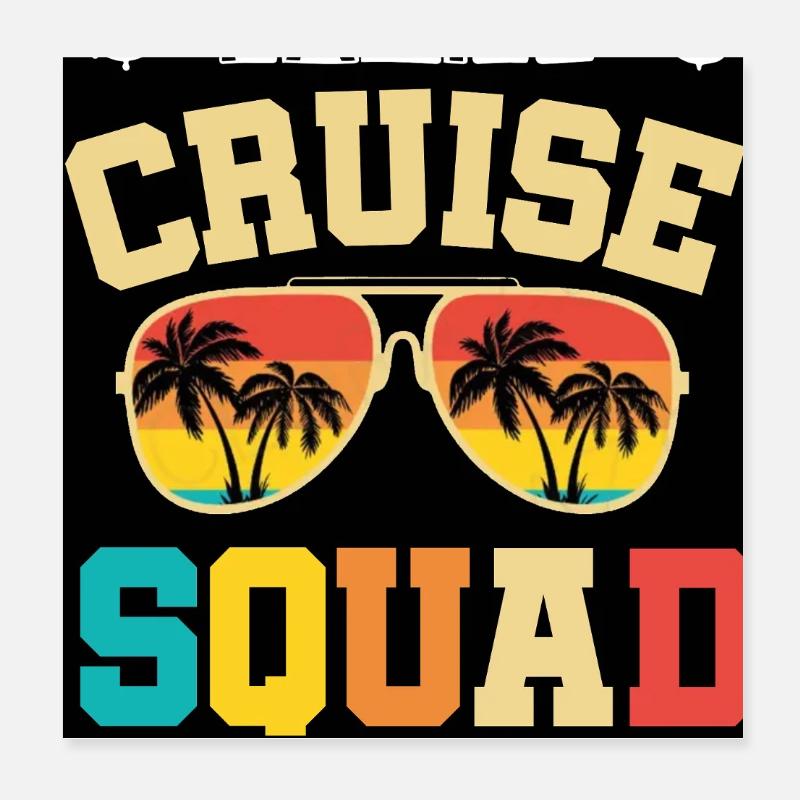 Équipe de croisière familiale Poster 20 x 20 cm