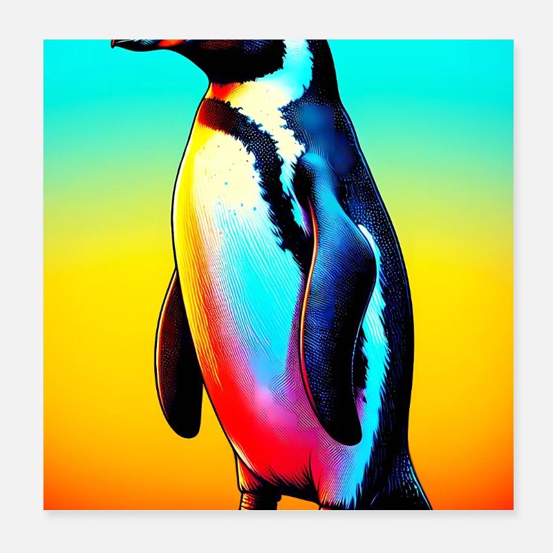 Pinguin Poster 20x20 cm