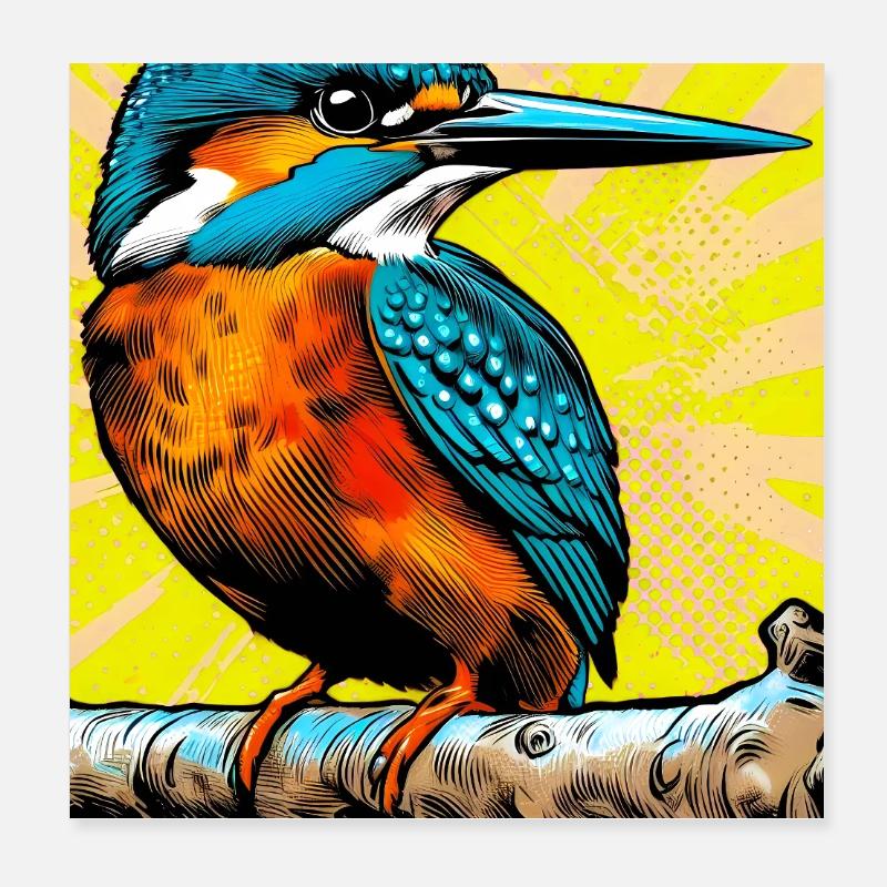 martin-pêcheur Poster 20 x 20 cm