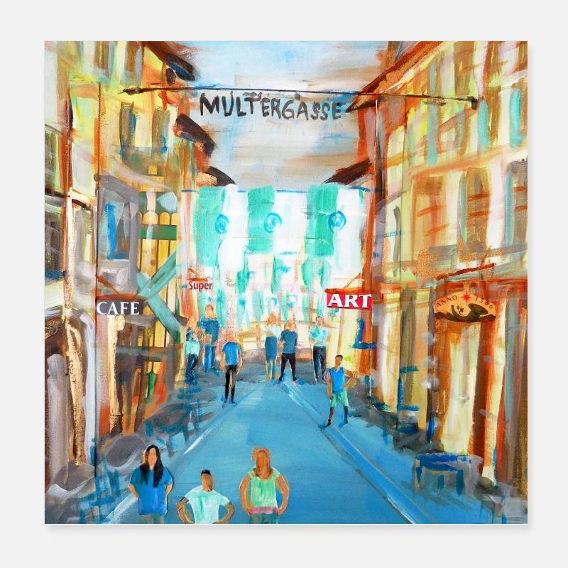 Multergasse Poster 20 x 20 cm