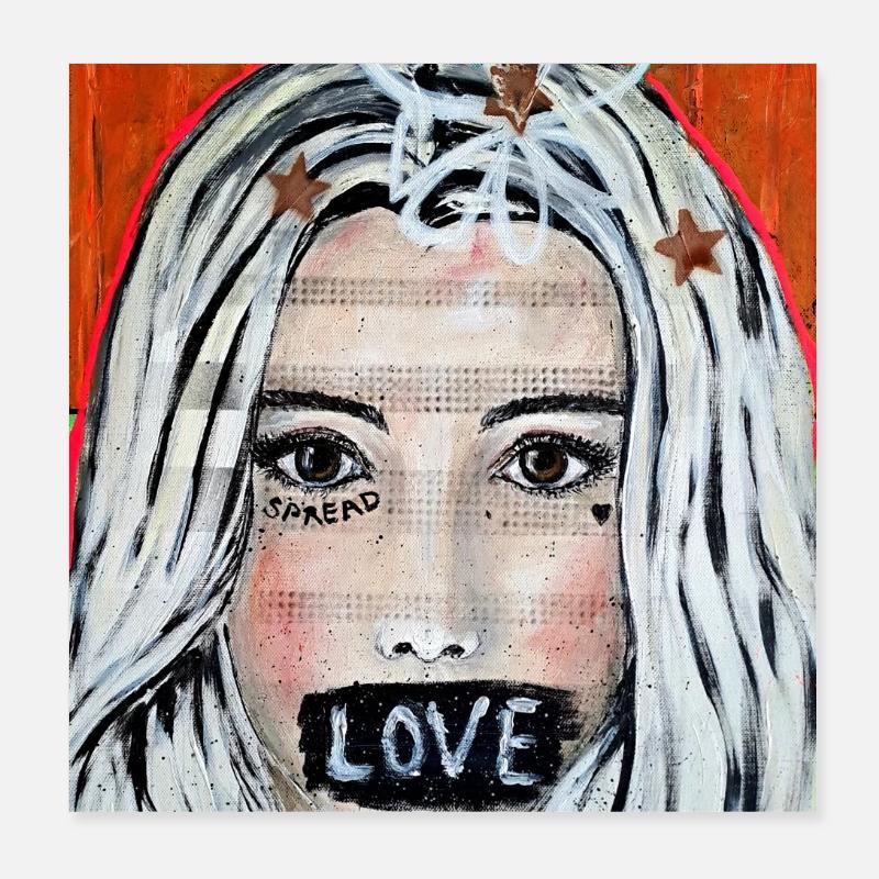 Spread LOVE Poster 20x20 cm