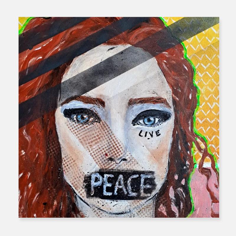 Live PEACE Poster 20x20 cm