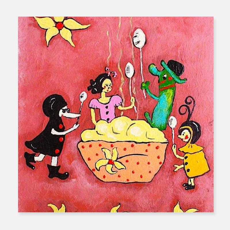 Vanille Pudding Poster 20x20 cm