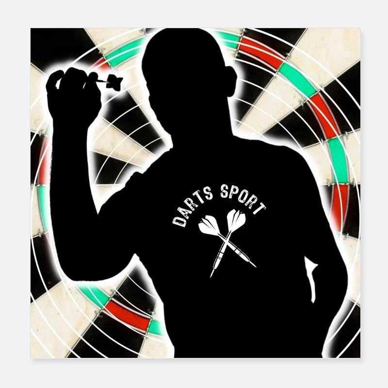 Sports de fléchettes Poster 20 x 20 cm