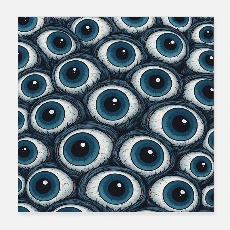 Augen  Muster Poster 20x20 cm