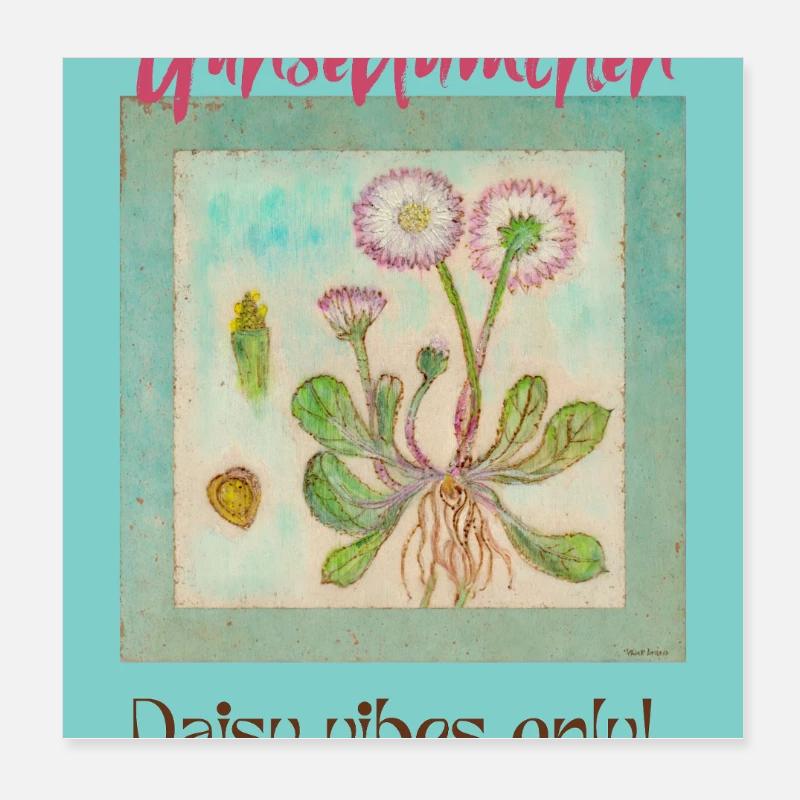 Gänseblümchen Vibes Poster 20x20 cm