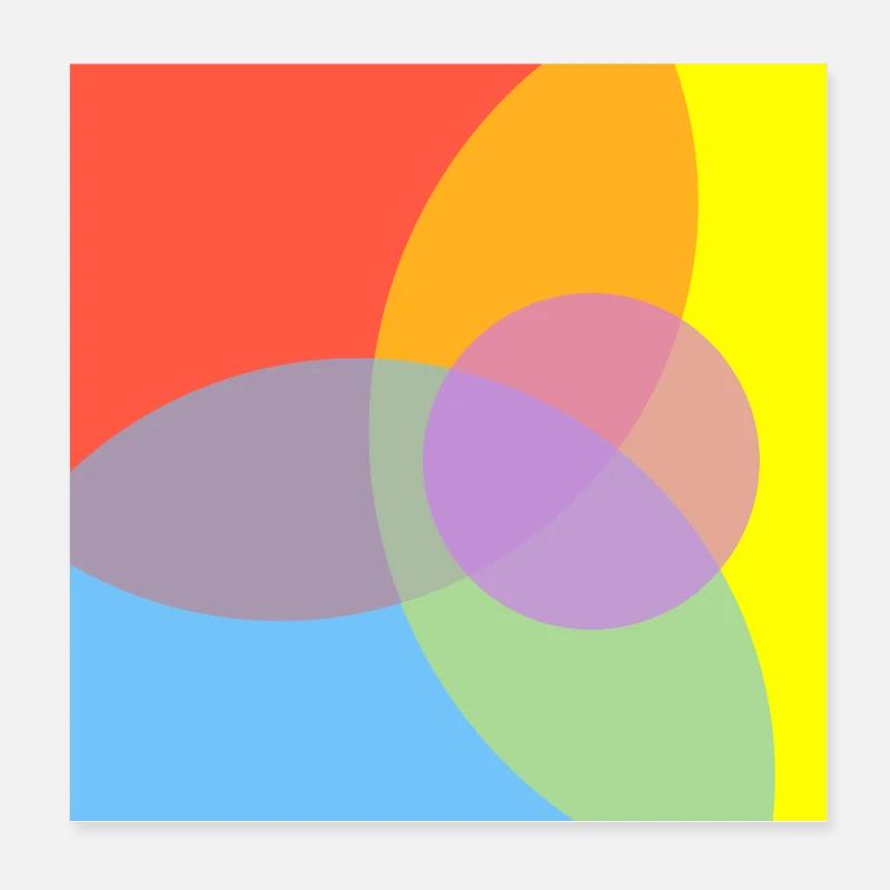 Motif de jeu de couleurs Poster 20 x 20 cm