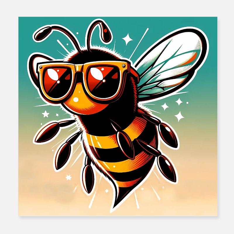 abeille Poster 20 x 20 cm