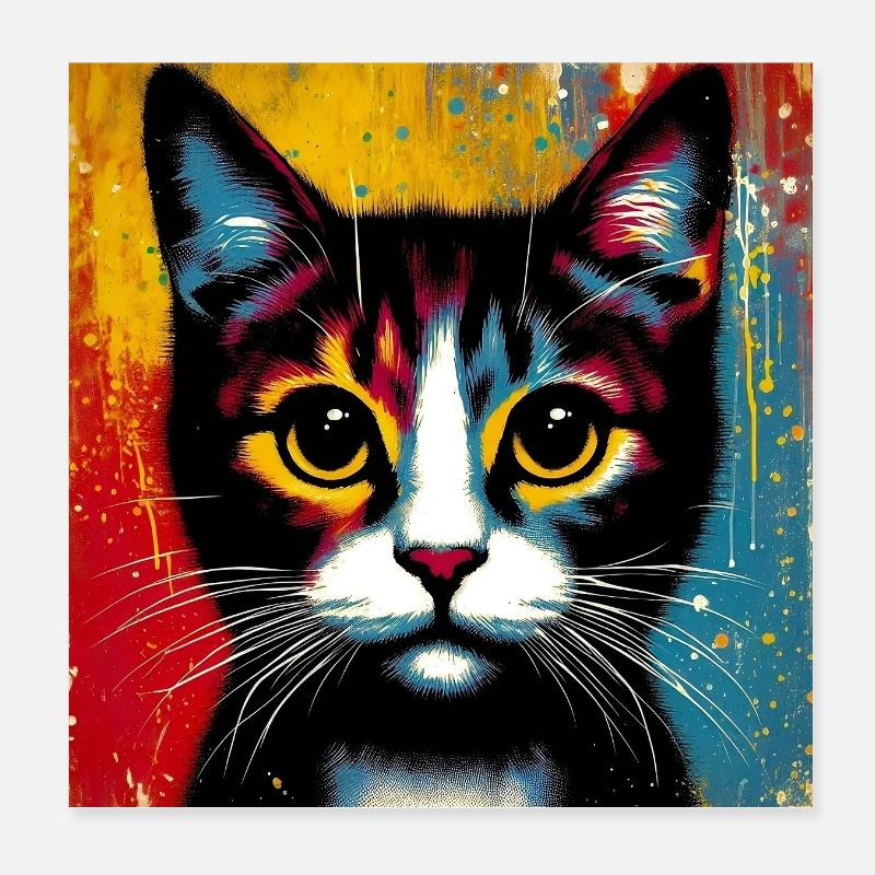 chat Poster 20 x 20 cm