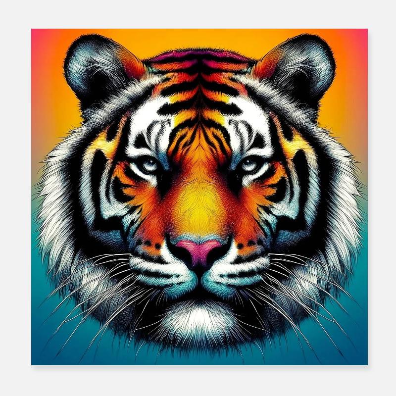 Tiger Poster 20x20 cm