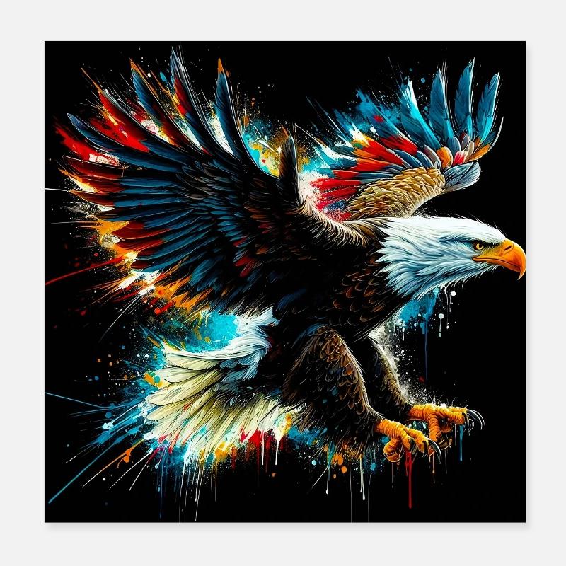 eagle Poster 8" x 8" (20x20 cm)